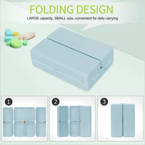 Daily Pill Organizer 7 Compartments Portable Pill Case Travel Pill Organizer