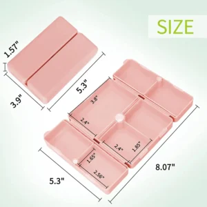 Daily Pill Organizer 7 Compartments Portable Pill Case Travel Pill Organizer