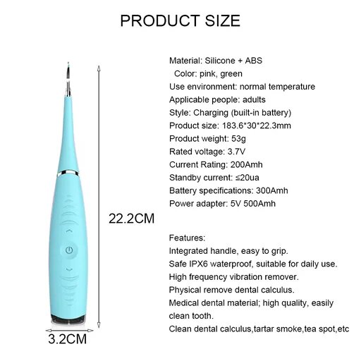 Electric Ultrasonic Tooth Cleaner