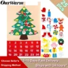 Felt Christmas Tree Set With 32PCS Ornaments Wall Hanging Tree & 50LED String Lights