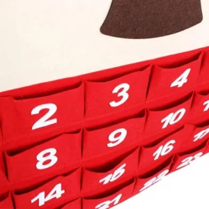 Felt Christmas Tree Set With 32PCS Ornaments Wall Hanging Tree & 50LED String Lights