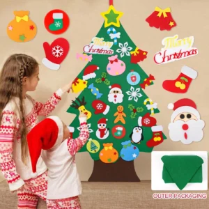 Felt Christmas Tree Set With 34PCS Ornaments Wall Hanging Tree