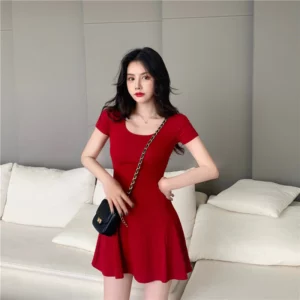 Fit & Flare Crossback Mini Dress