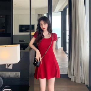 Fit & Flare Crossback Mini Dress