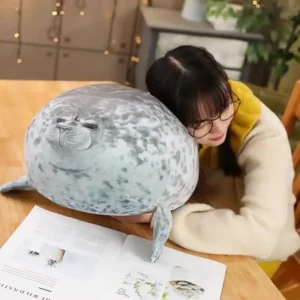Alternative view of Fluffy Seal Plush Pillow