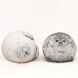 Fluffy Plush Seal Pillow