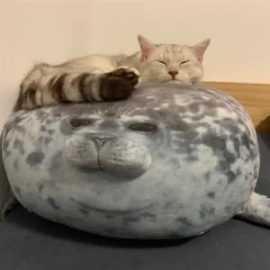 Fluffy Plush Seal Pillow