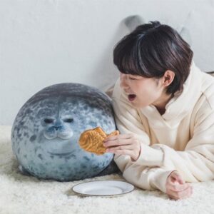 Fluffy Plush Seal Pillow