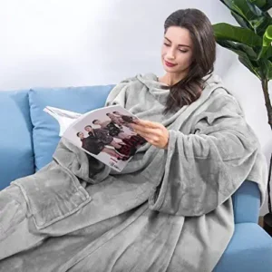 Full Body Snuggle Blanket With Sleeves