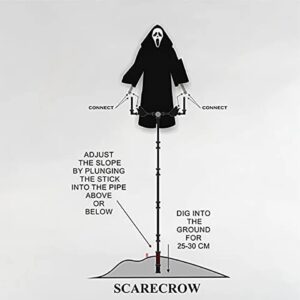 Halloween Decoration Garden Grim Reaper Ghostface Scarecrow Yard Art Hanging Scary Scream Ghostface Scarecrow Halloween Props