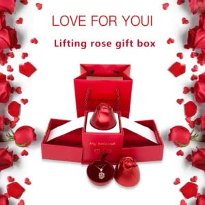 I Love You Roses Bloom Necklace in 100 Languages Gift Set