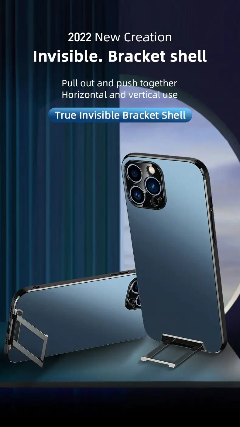 Invisible Bracket Magnetic Charging Case for iPhone