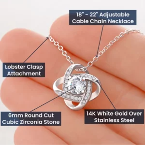 Keep Me In Your Heart - Love Knot Necklace
