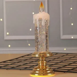 LED Christmas Candles With Pedestal
