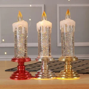 LED Christmas Candles With Pedestal