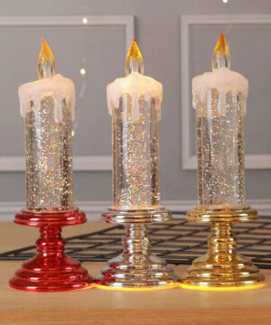 LED Christmas Candles With Pedestal