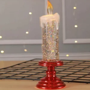 LED Christmas Candles With Pedestal