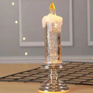 LED Christmas Candles With Pedestal