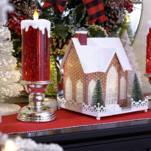 LED Christmas Candles With Pedestal