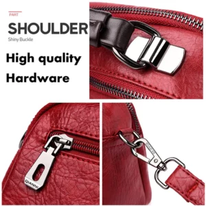 MULTI POCKETS SOFT LEATHER BAG