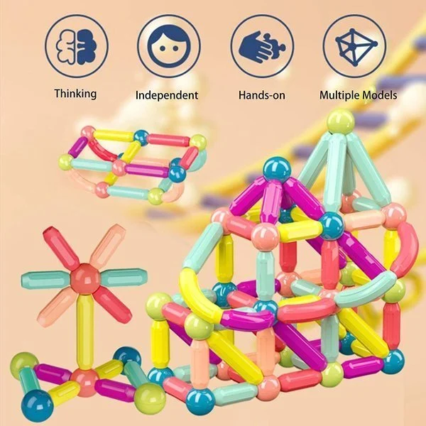 Magnetic Balls and Rods Set Educational Magnetic Building Blocks
