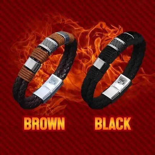 Man Charm Magnetic Masculinity Leather Bracelet - Image 6