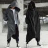 Mens Long Hoodie Zipper Coat Nazgul