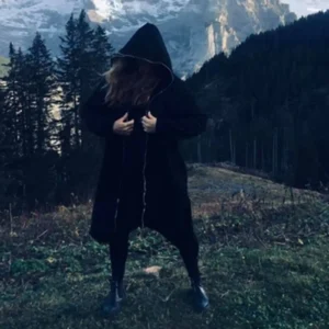 Mens Long Hoodie Zipper Coat Nazgul