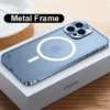 Metal Frame Magnetic Charging iPhone Case