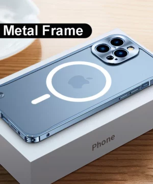 Metal Frame Magnetic Charging iPhone Case