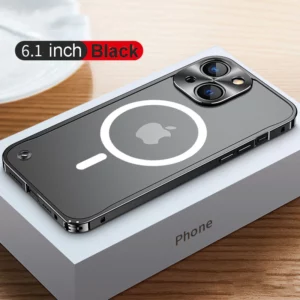 Metal Frame Magnetic Charging iPhone Case