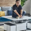 Minimalist Rectangle Coffee Table Liftable