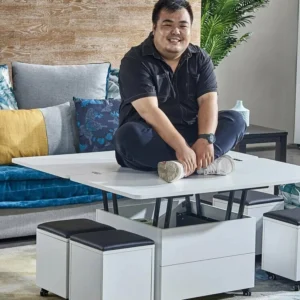 Minimalist Rectangle Coffee Table Liftable