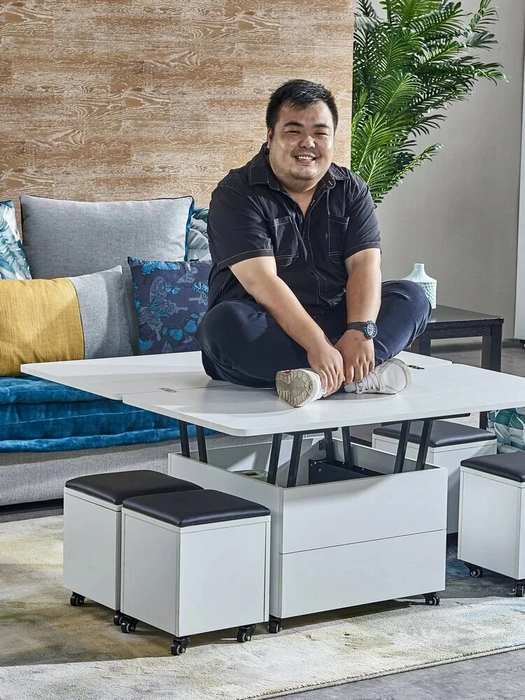 Minimalist Rectangle Coffee Table Liftable
