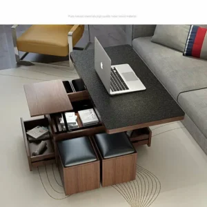 Minimalist Rectangle Coffee Table Liftable