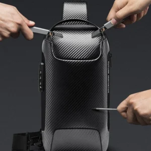 New Carbon Fiber Streamline Anti-Theft Sling Bag
