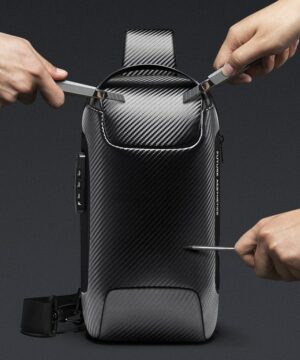 New Carbon Fiber Streamline Anti-Theft Sling Bag