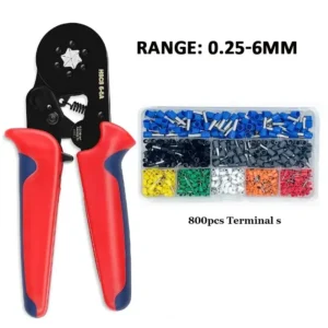 Ratchet Tubular Terminal Wire Crimpers Set