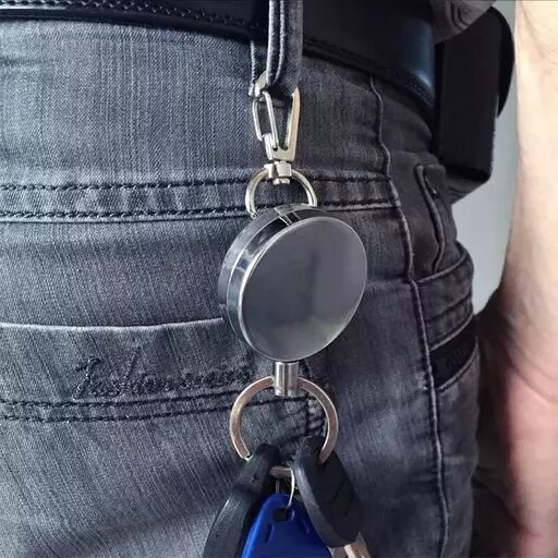 Retractable Keychain with Belt Clip