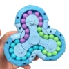 Rotating Magic Beans Gyro Magic Cube Fidget Toys Adults Kids Fingertip Stress Relief Spin Bead Puzzles Children Education Game
