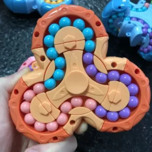 Rotating Magic Beans Gyro Magic Cube Fidget Toys Adults Kids Fingertip Stress Relief Spin Bead Puzzles Children Education Game