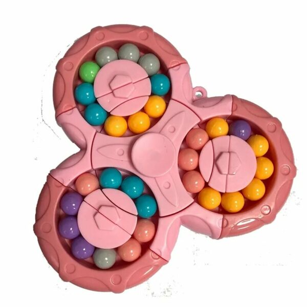 Rotating Magic Beans Gyro Magic Cube Fidget Toys Adults Kids Fingertip Stress Relief Spin Bead Puzzles Children Education Game