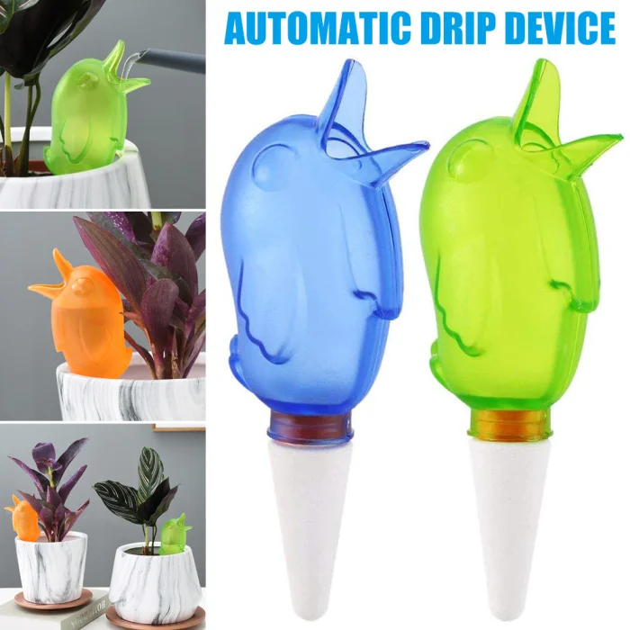 Self Spike Planter Drip Watering Bird