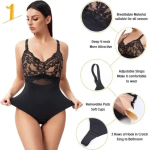 Sexy Lace Tummy Control Bodysuit Shapewear