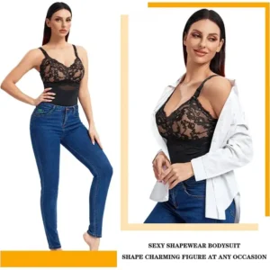 Sexy Lace Tummy Control Bodysuit Shapewear