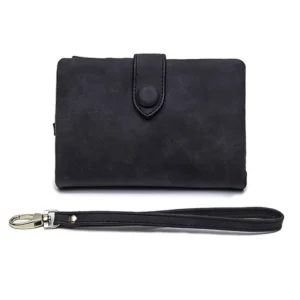 Small trifold leather wallet for women