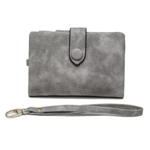 Small trifold leather wallet for women