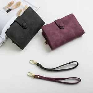 Small Trifold Leather Wallet For Women