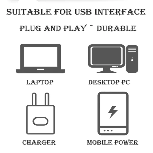 Cahaya Bulat Kecil Mudah Alih USB