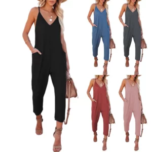 WIDE LEG JUMPSUIT WITH POCKETS